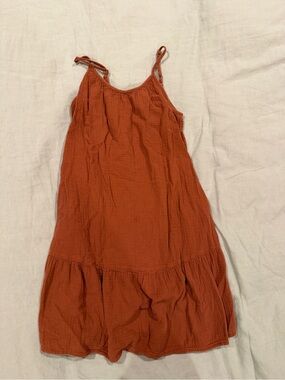 Burnt orange mini dress